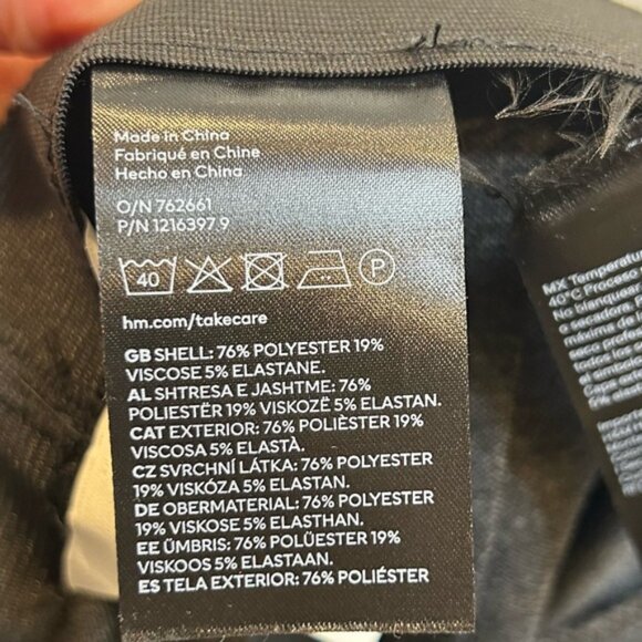 H&M Tapered Fit High Rise Trousers Pants Grey - Picture 10 of 10